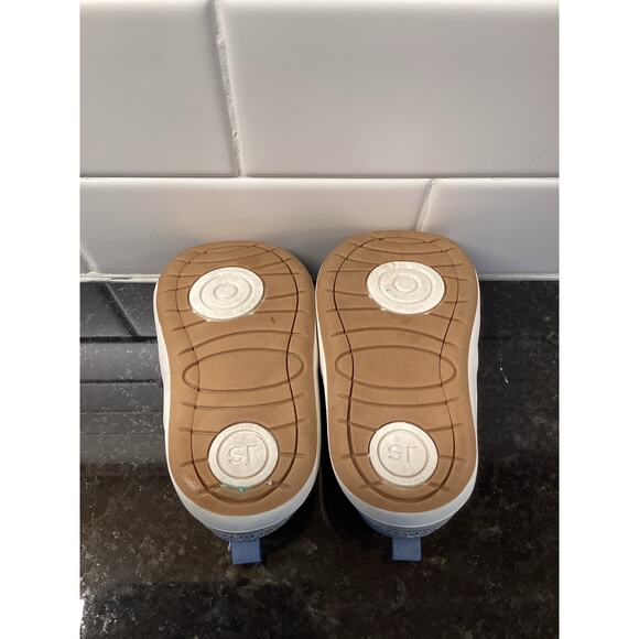 Stride rite Prana boys size 3M hook‎ and loop sneaker shoe gray and blue - Picture 9 of 9